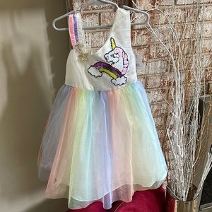 Beautiful Lola & the boys tutu dress. Flip unicorn Sequen detail